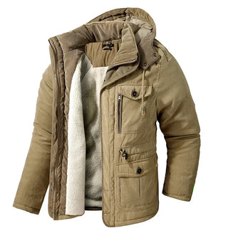 Robust men's jacket with warm inner lining and stylish design