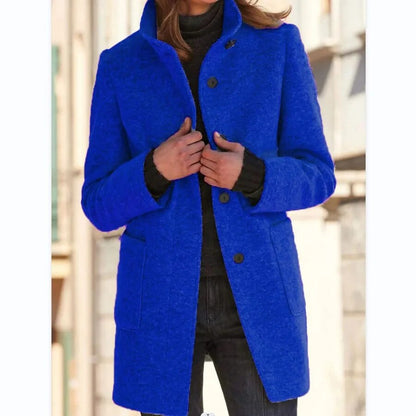 DORIA WOOL COAT WITH BUTTON CLOSURE FOR WOMEN