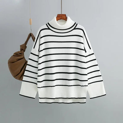 Belle Striped Turtleneck Pullover