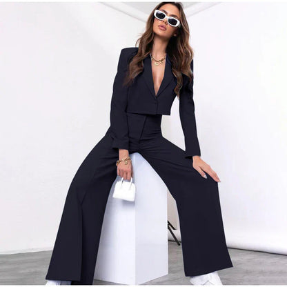 Pia Cropped Blazer and Pants Suit