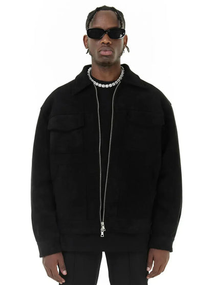 VintageCroc Suede Jacket