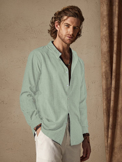 Linen Style Long Sleeve Shirt