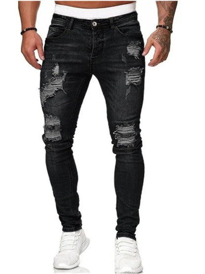 REBEL RIPPED JEANS