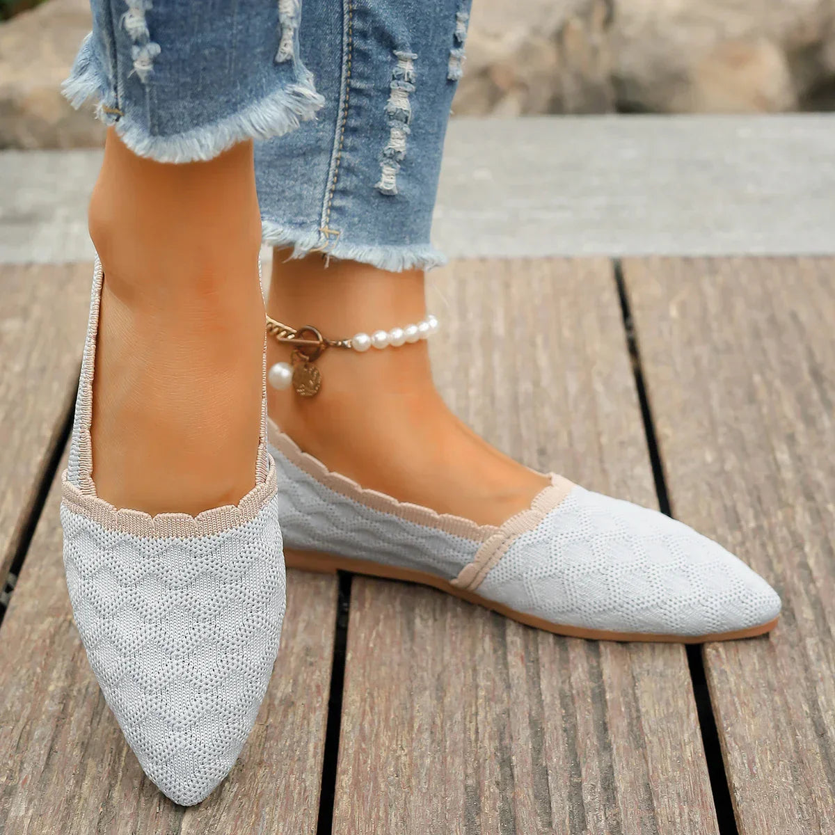 Ivanie Knitted Flat Shoes