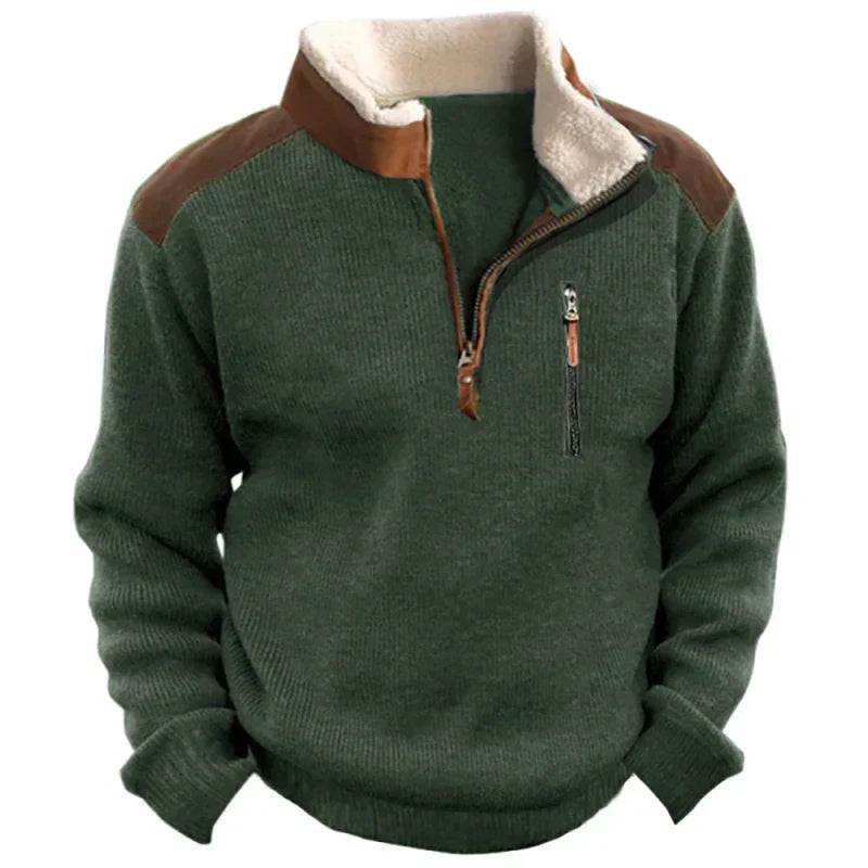 Gavin™ - Men's Ribbed Quarter Zip Sweater