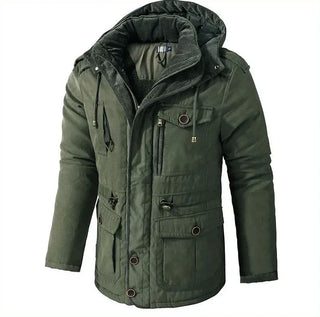 Robust men's jacket with warm inner lining and stylish design