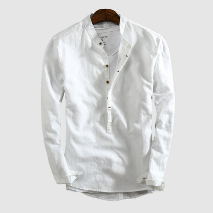 Venezia Long-Sleeve Cotton-Linen Shirt