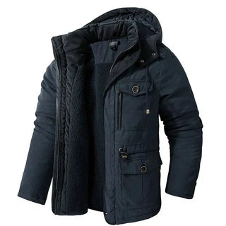 Robust men's jacket with warm inner lining and stylish design