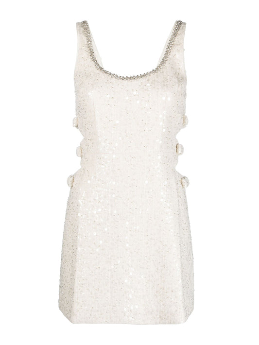 Sequined Mini Dress with Bow Details