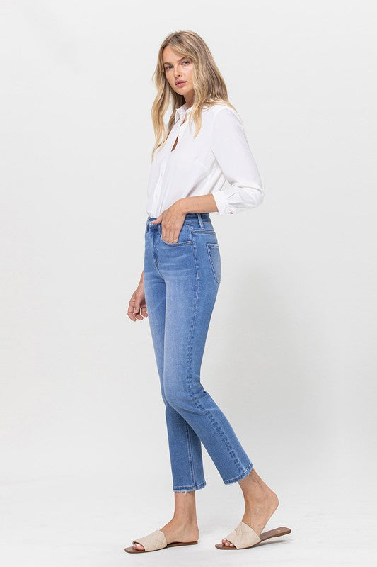 JUNI HIGH RISE STRETCH CROP SLIM JEAN