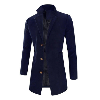 Meksi - long men's coat with a tailored cut