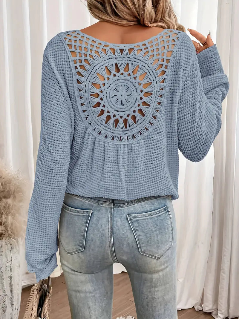 Mia Knitted Mandala Back Top