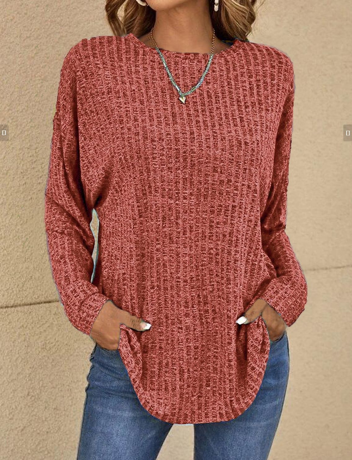 Long-Sleeved Wool Pullover