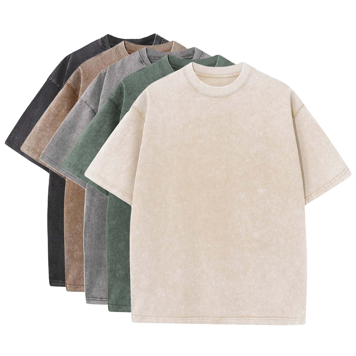 Staples 5-Pack - Heavy Washed Loose Tees