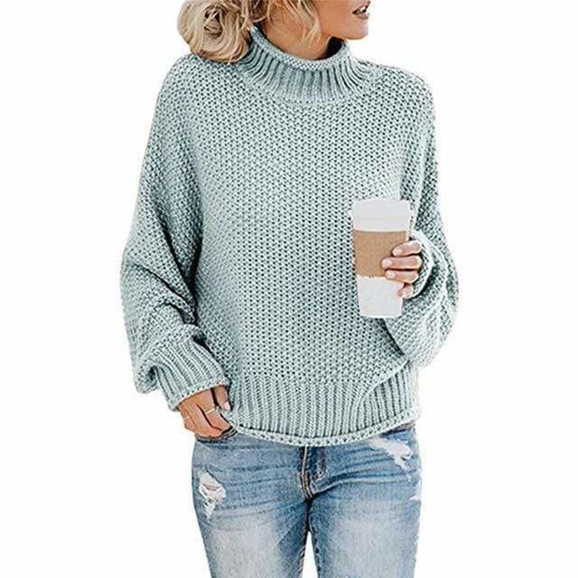 Casual Knitted Solid Pullover