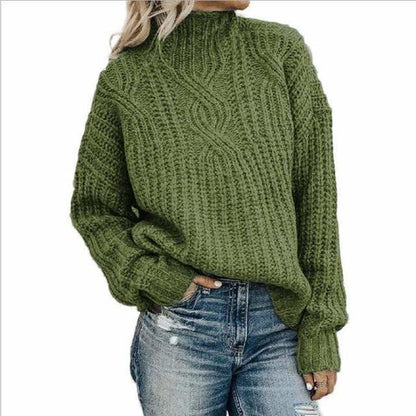 Casual Solid Knitted Sweater